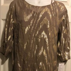 Excote XS gold grey tunic and cami new party club